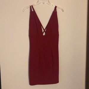 Red Low Cut Dress